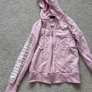 Pink Women's zip Hoodie Juventus